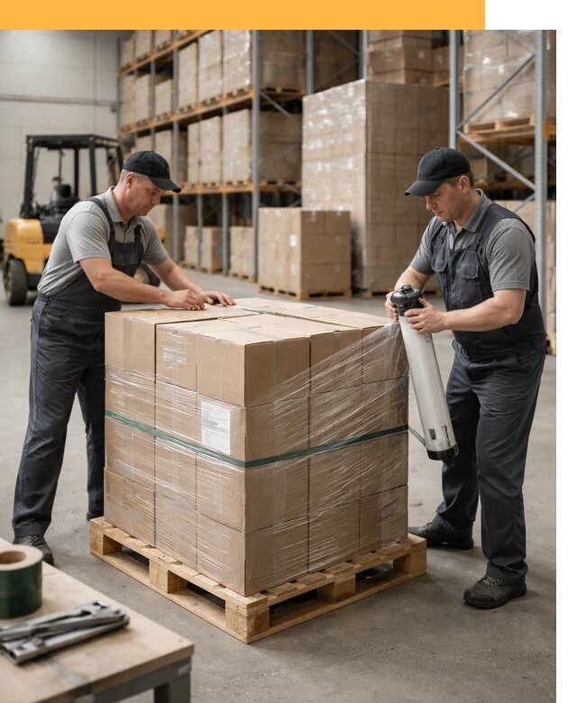 Упаковка и паллетирование грузов от 3654 руб: защита и крепление